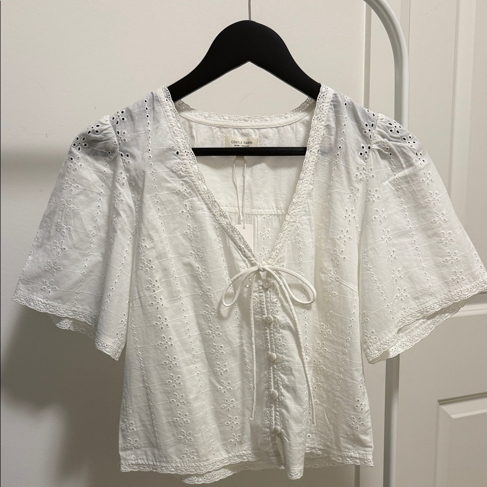Gentle fawn eyelet top